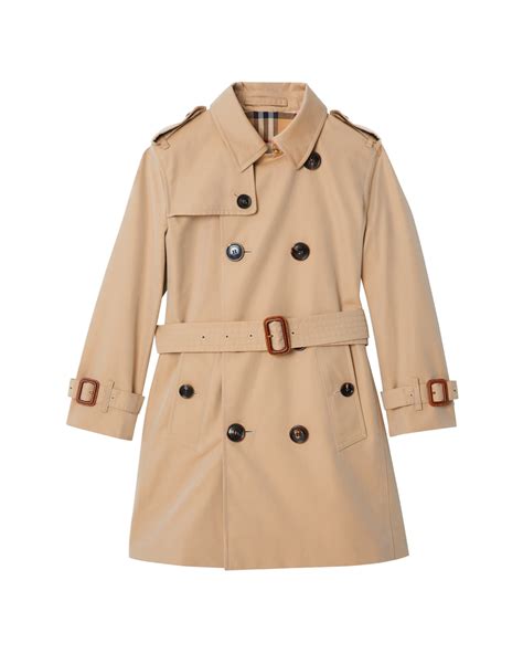 Burberry Mayfair Collared Trench Coat, Size 3